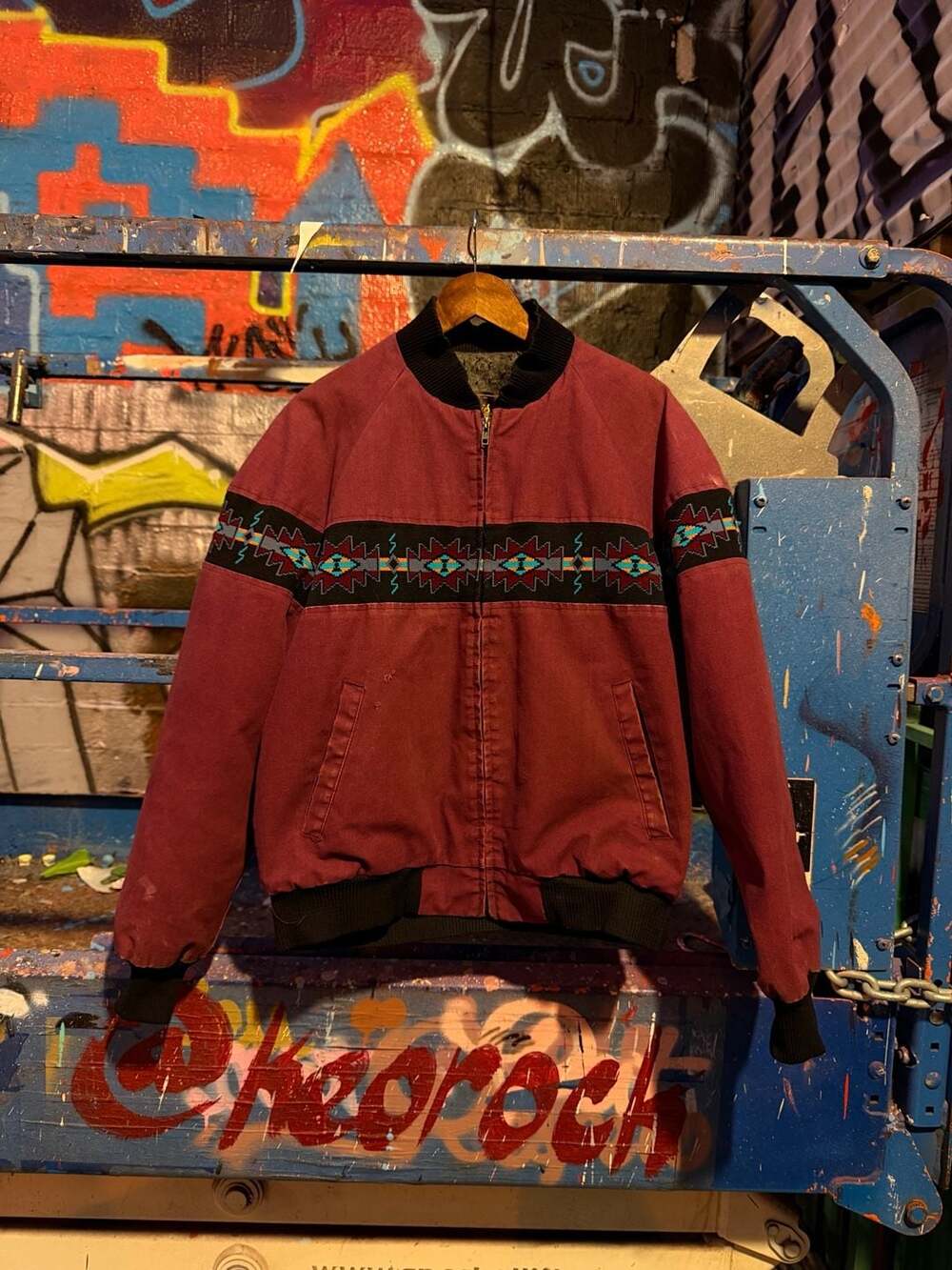 Vintage Davis James Canvas Bomber Jacket,